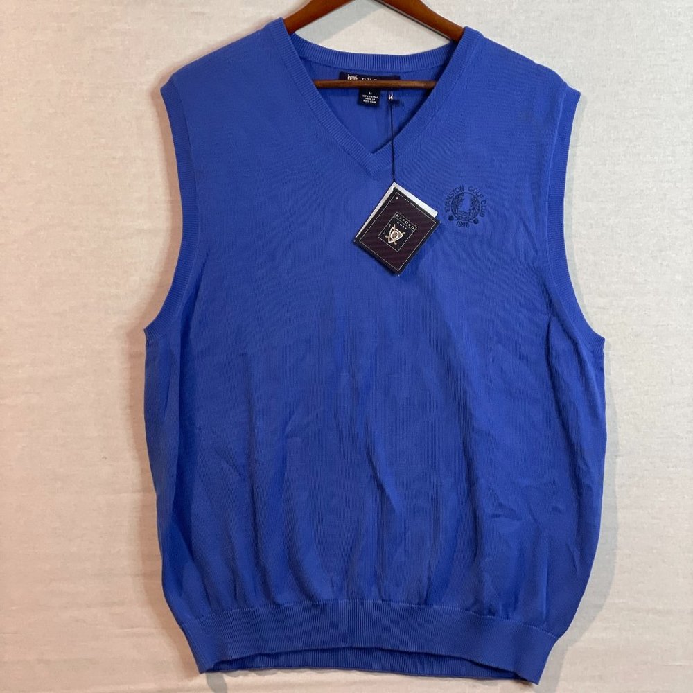 OXFORD Golf Men's Shirt Sweater Vest Medium Blue